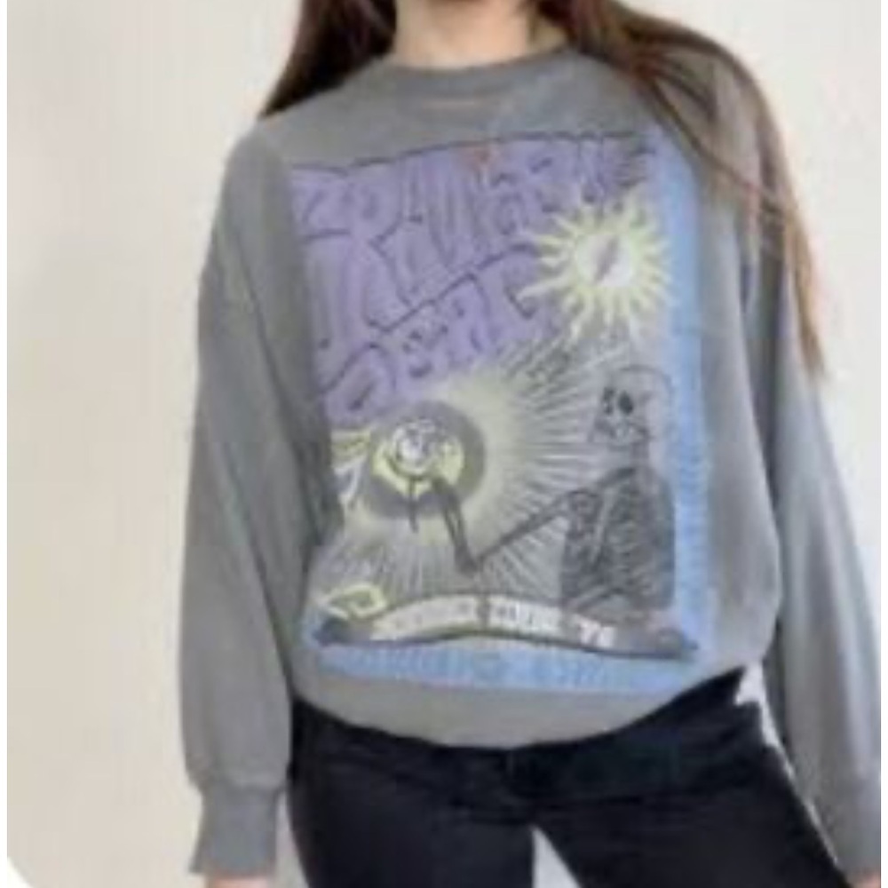 Grateful Dead Gray Crewneck sweatshirt Vintage Sunburst Design Small AEO - Picture 7 of 7